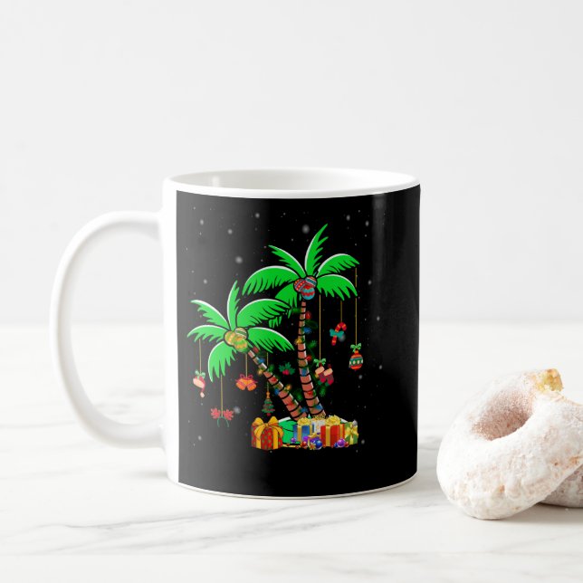 Mug Feux de noix de palmier Tropical Xmas Coconut (Avec donut)