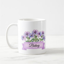 Février Fleur de naissance Violet personnalisé