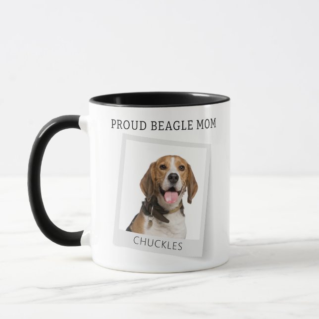 Mug Fier Beagle Chien Maman Personnalisé Animaux de co (Gauche)