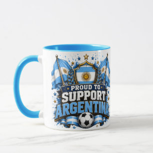 MUG FIER DE SOUTENIR LE DESIGN DE FOOTBALL ARGENTIN