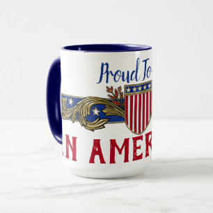Mug Fier D'Être Américain Personnalisé