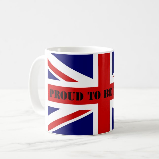Mug Fier d'être britannique (Devant gauche)
