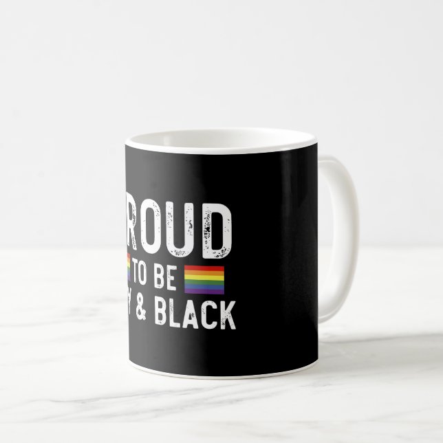 Mug Fier D'Être Gay Et Black Pride Mois 2025 (Devant droit)