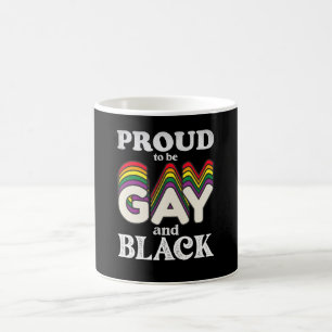 Mug Fier d'être gay et noir Fierté LGBT