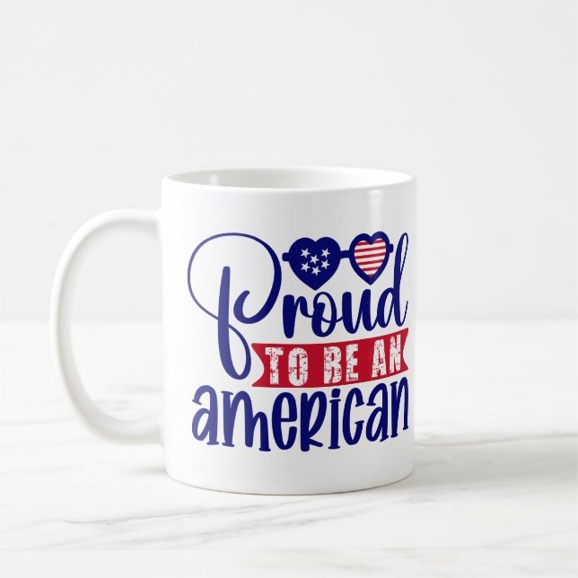 Mug Fier d'être un Américain (Gauche)