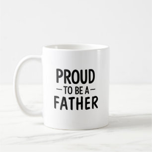 Mug Fier d'être un père - Cadeau de typographie minima