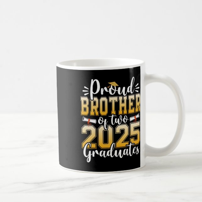 Mug Fier Frère De Deux Diplômés De 2025 Diplômés De Tr (Droite)