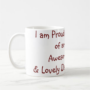 Mug Fier maman d'une fille géniale ajouter nom texte