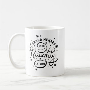 Mug Fier Membre du club de la liste des vilains Noël
