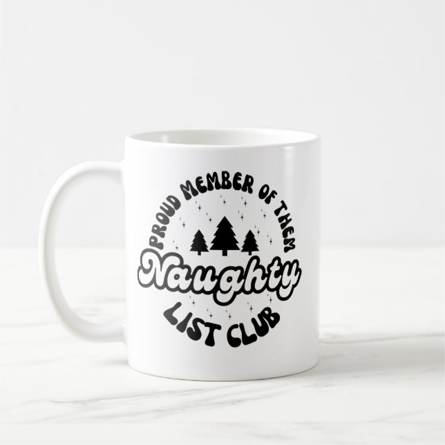 Mug Fier Membre Du Club Naughty List (Gauche)