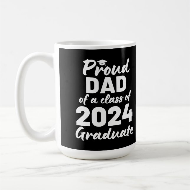 Mug Fier Papa D'Une Classe De 2024 Diplômé (Gauche)