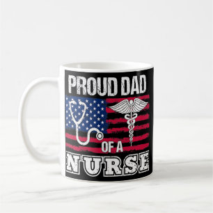 Mug Fier Papa D'Une Infirmière Infirmière Drapeau Amér