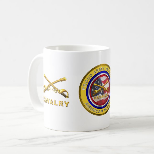 Mug Fier soldat de cavalerie de l'Armée de terre (Devant gauche)
