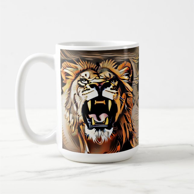 Mug Fierce Majestic Lion - Roi Des Bêtes (Gauche)