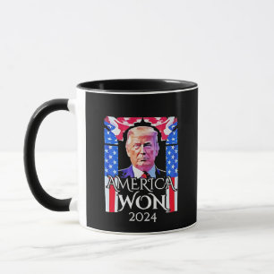 Mug Fière Américaine Maga Trump a gagné le jour de l'i