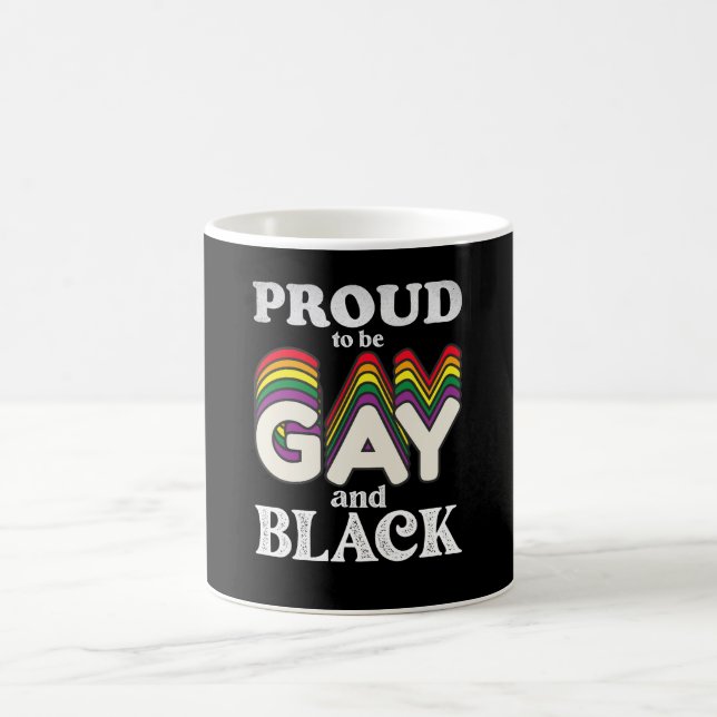 Mug Fière D'Être Gay Et Noir De Fierté LGBT (Centre)