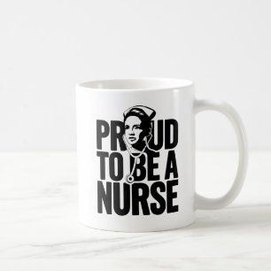 Mug "Fière d'être une infirmière stéthoscope design"