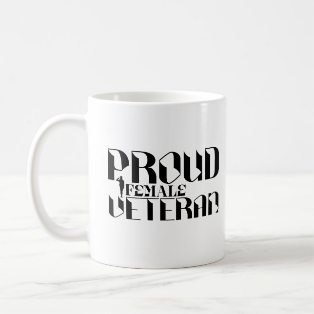 Mug Fière Femme Vétéran Américaine Fille Retraitée Sol (Gauche)