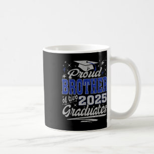 Mug Fière Frère De Deux Diplômés 2025 Jumeaux Diplômés