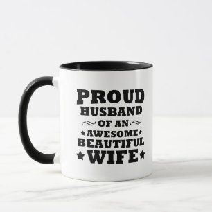 Mug fière mari d'une magnifique femme