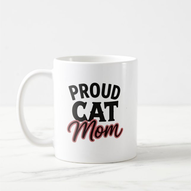 Mug Fière Mère de Chat Déclaration d'Amour pour les Ch (Gauche)