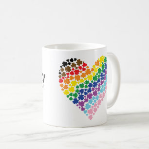Mug Fièrement irlandais Rainbow Shamrock Heart
