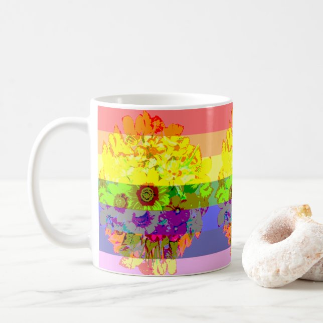 Mug fierté de la pleine floraison (Avec donut)