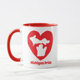 Mug Fierté du Michigan cœur