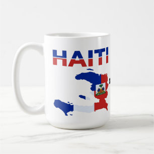 Mug Fierté haïtienne Drapeau Haïti Carte Design Patrim
