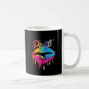 Mug Fierté Lèvres arc-en-ciel   LGBTQ   Lèvres à goutt