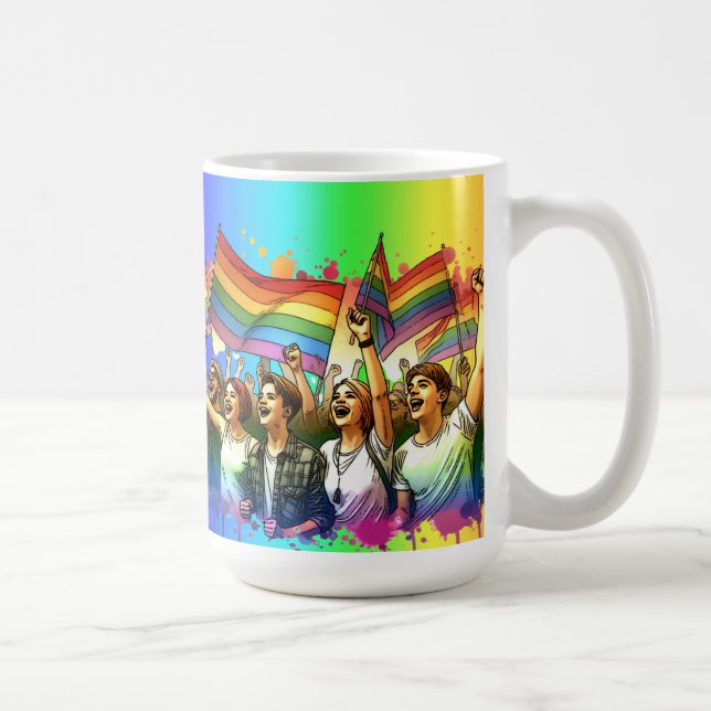 Mug fierté | LGBTQIA + Personnes et drapeaux (Droite)