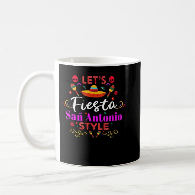 Mug  Fiesta San Antonio Style Party Happy Cinco  (Gauche)