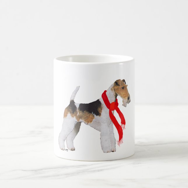 Mug Fil Fox Terrier dans un Écarf (Centre)