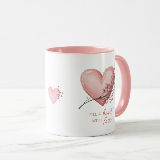 Mug Fill a heart with love  (Devant droit)