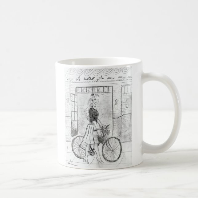 Mug fille à Paris (Droite)