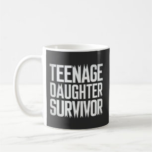 Mug Fille adolescente Survivante Amusante Maman Papa
