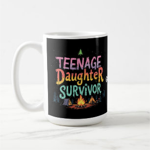 Mug Fille adolescente Survivante Funny Parenting Citat