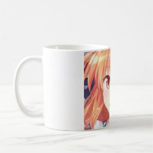 Mug Fille anime aux cheveux roux et yeux prune 