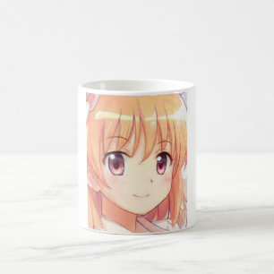 Mug Fille anime aux cheveux roux et yeux prune 