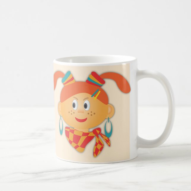 Mug Fille avec queue de cheval (Droite)