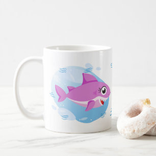 Mug Fille bébé requin - rose