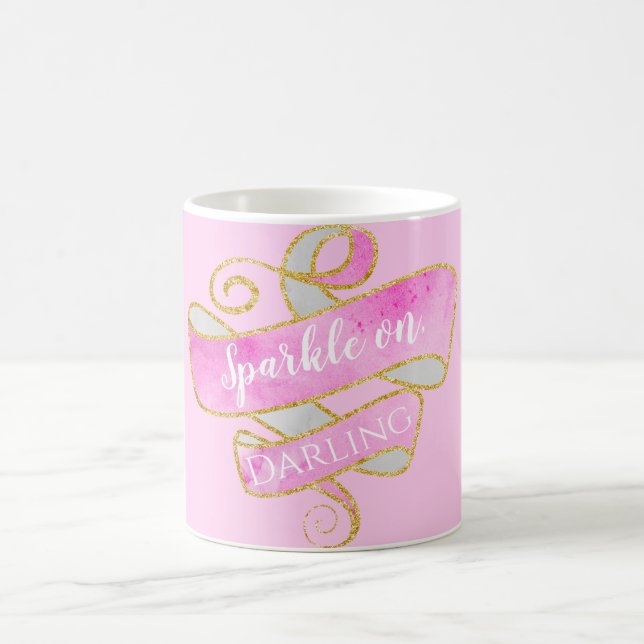 Mug Fille Blush Parties scintillant Or Rose Étinceler, (Centre)