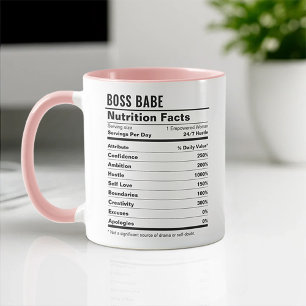 Mug Fille Boss Femme Entrepreneur Valeur nutritive Tra