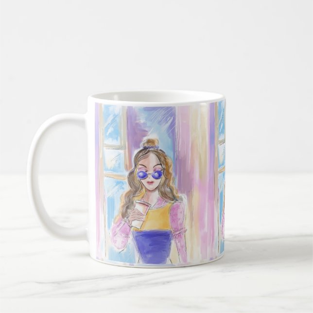 Mug Fille café mode (Gauche)