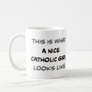 Mug fille catholique, jolie