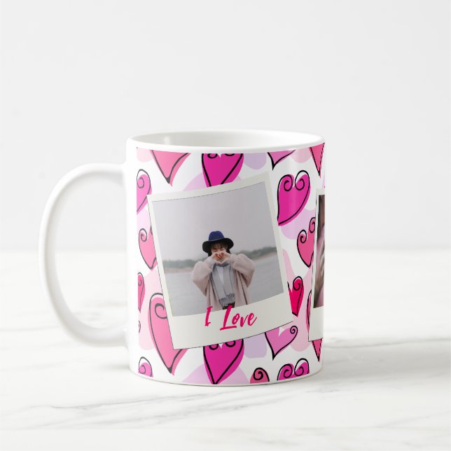 Mug Fille Coeurs roses mignonette Romantique Saint-Val (Gauche)