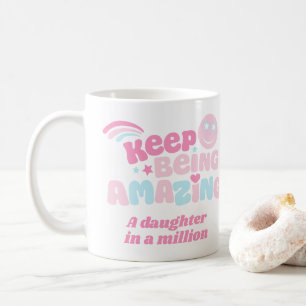 Mug Fille continue d'être extraordinaire fille rose bl