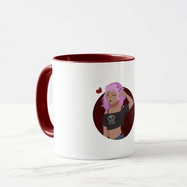 Mug fille crâne (Devant gauche)
