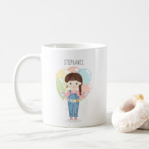 Mug Fille d'anniversaire dans les salles Brunette