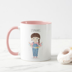 Mug Fille d'anniversaire dans les salles Brunette